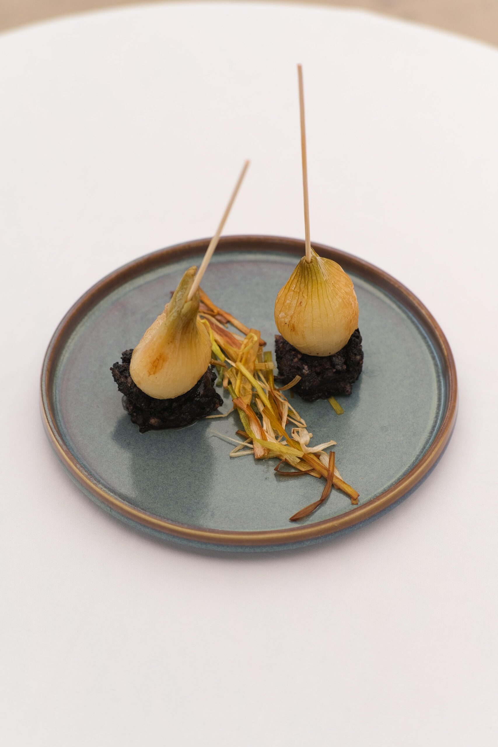 Hotel Aire de Bardenas, plato de cebolletas