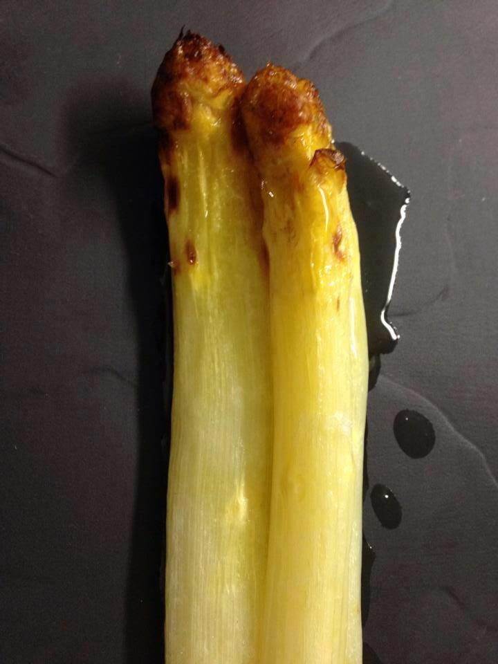 Espárragos asados del Restaurante Tubal de Tafalla