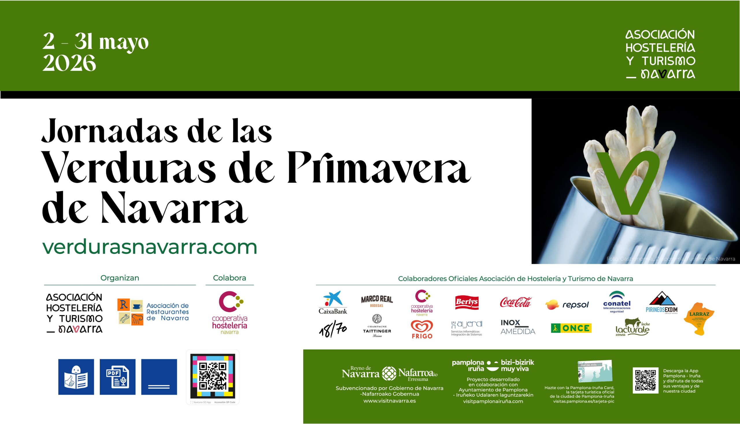 Cartel Jornadas de las Verduras de Primavera de Navarra