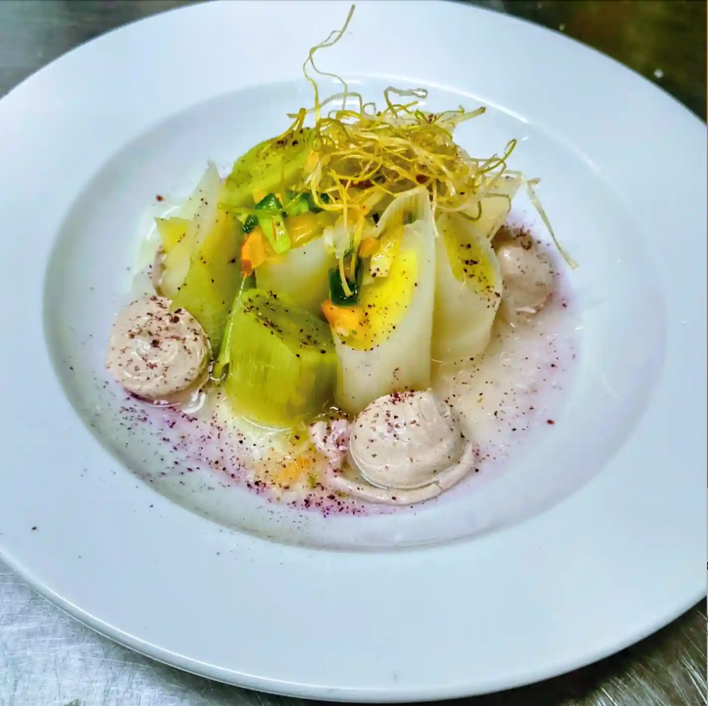 Plato de Puerros de Restaurante Catachu