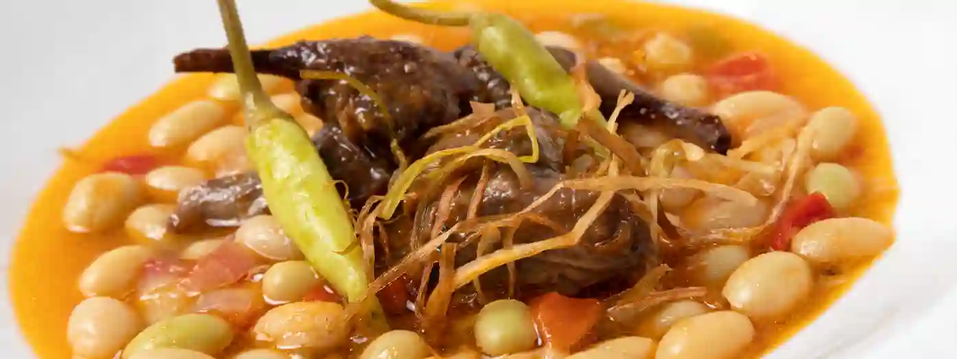 Plato de Pochas del Restaurante Treintaitres de Tudela